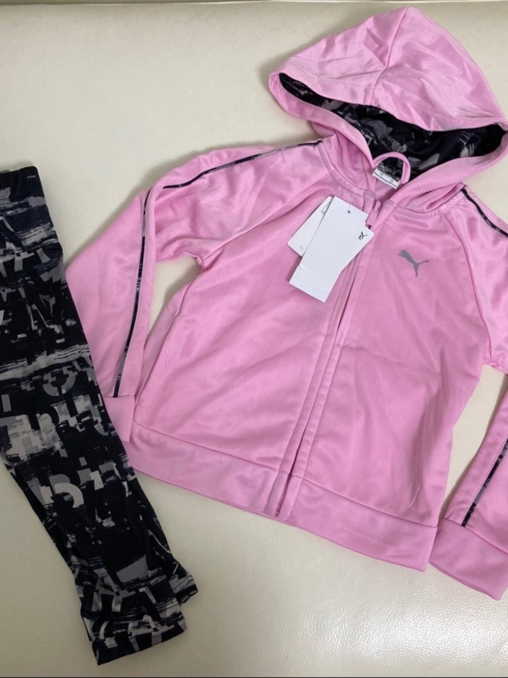 Puma pink hoodie leggings set 2151